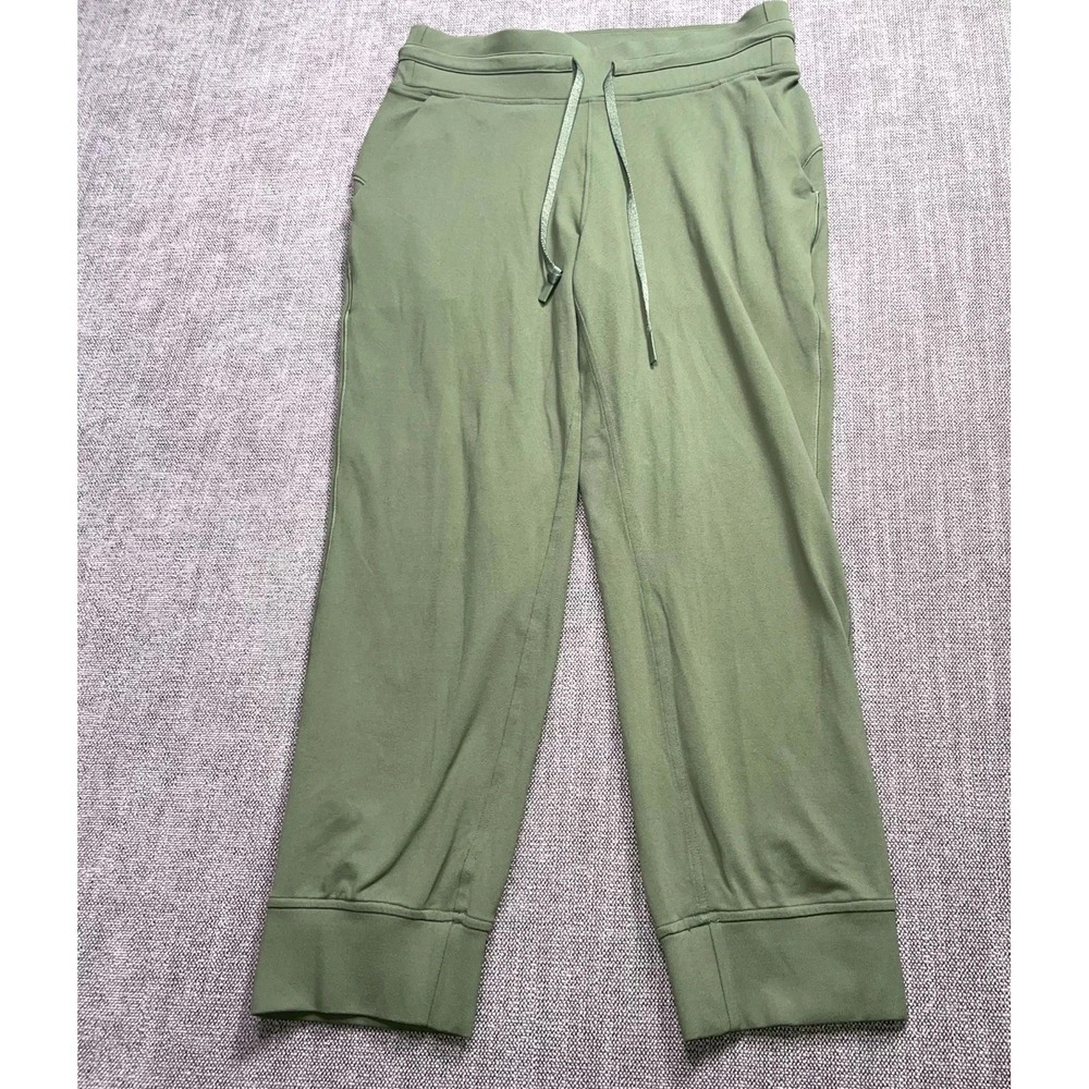 Lululemon Ready to Rulu Jogger Pants Womens 6 Green Twill Stretch Drawstring